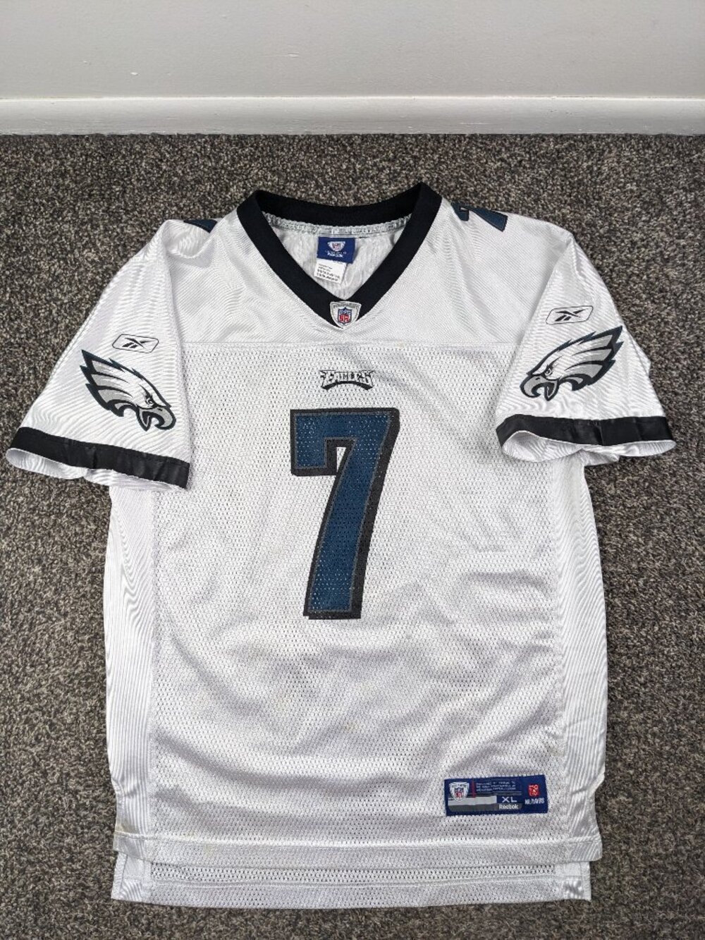 Philadelphia Eagles Michael Vick Jersey Reebok White Blank Back Mens Small